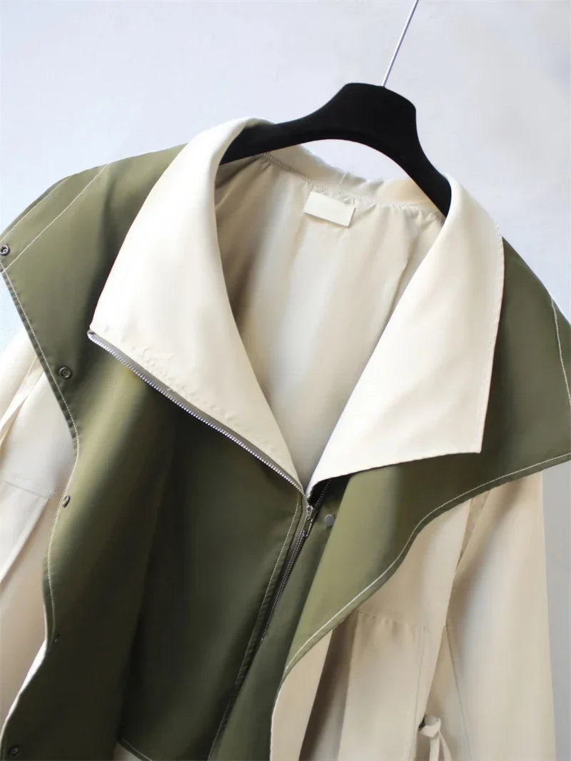 Amara Contrast Collar Trench