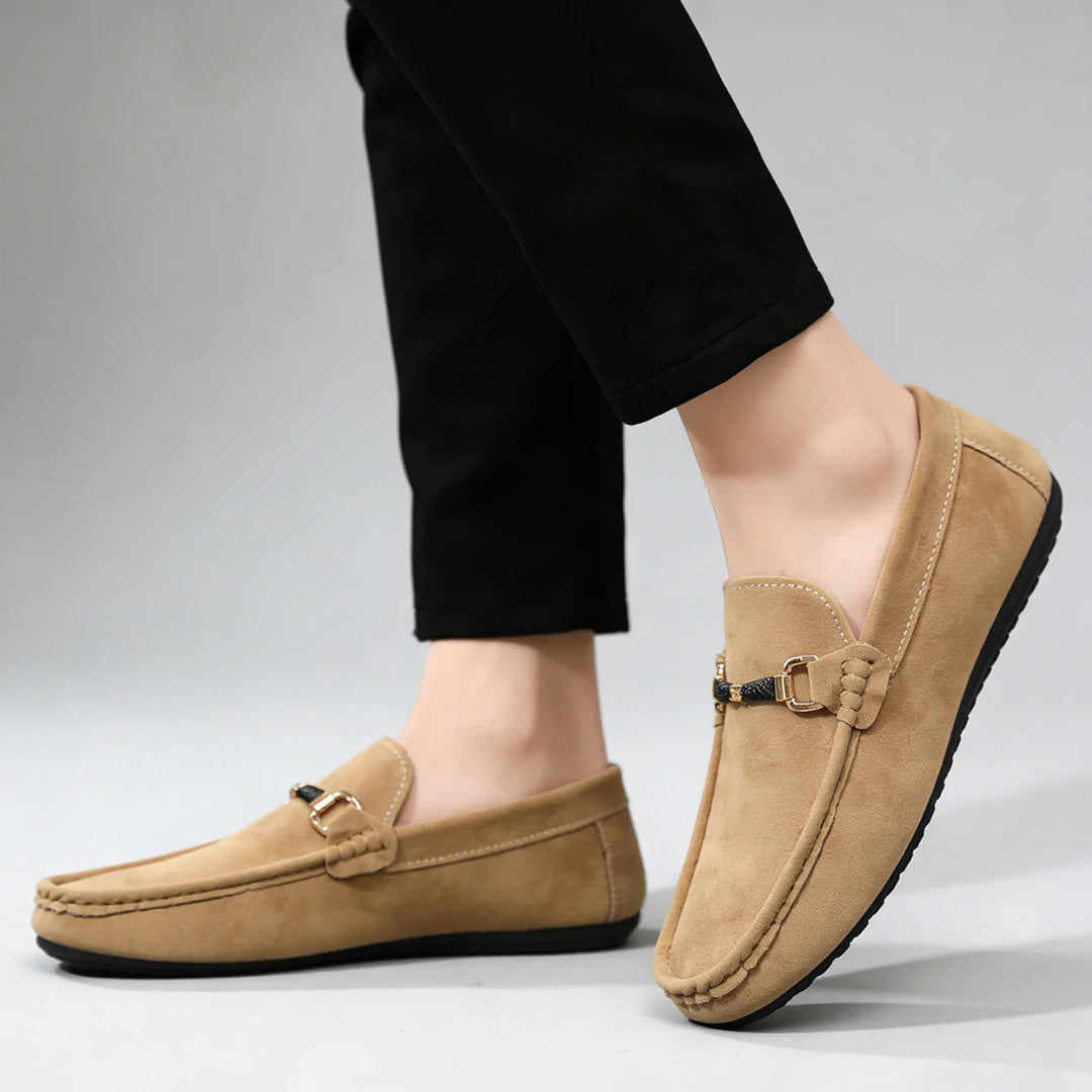 Ethan Suede Slip On Loafers