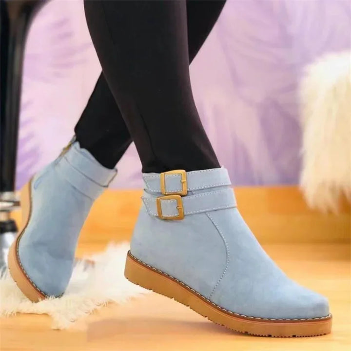Marcelle Buckle Strap Ankle Boots