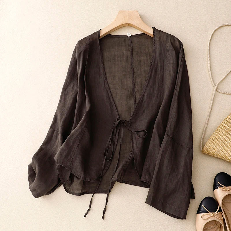 Lauren Cotton Wrap Top