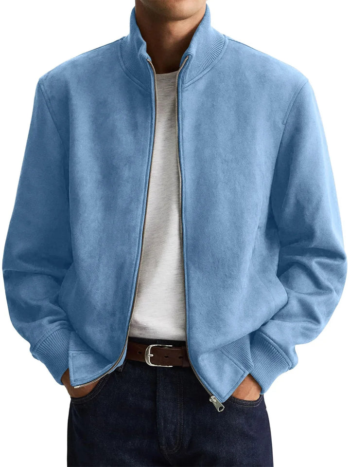 Everett Suede Look Bomber Jacket