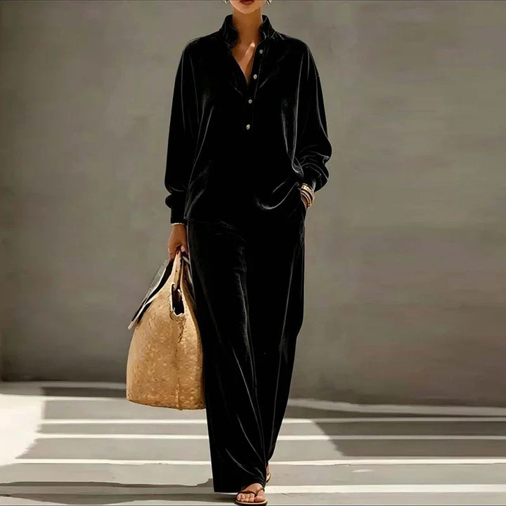 Solene Stand Collar Two Piece Set