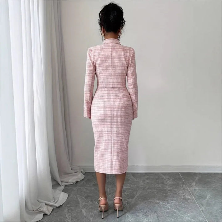 Wilhelmina Pearl Button Sheath Dress Set