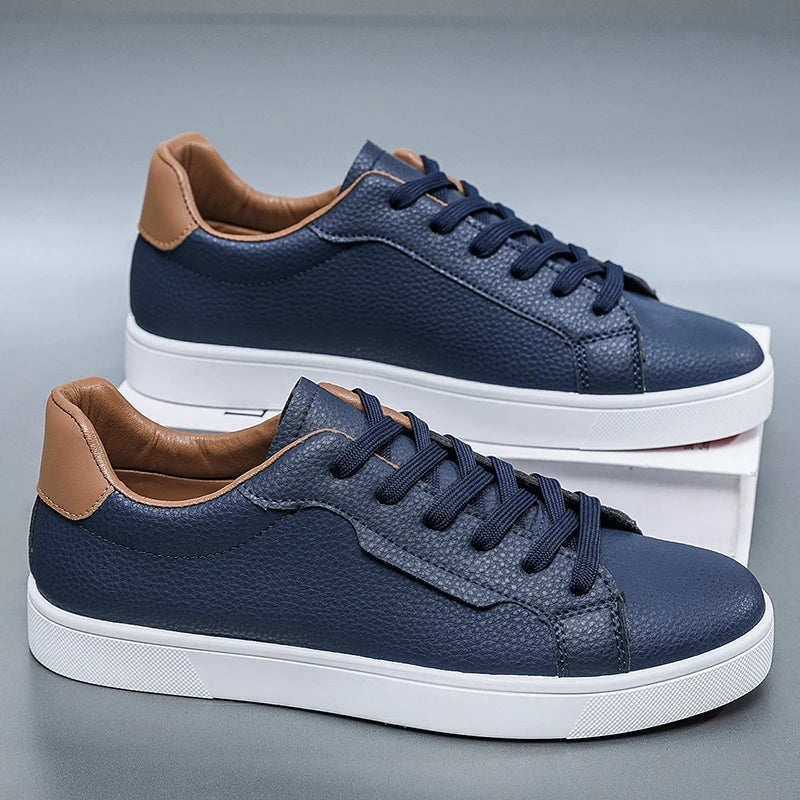 Garret Pebbled Leather Sneakers