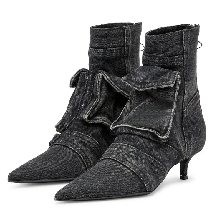 Sharon Denim Pocket Boots