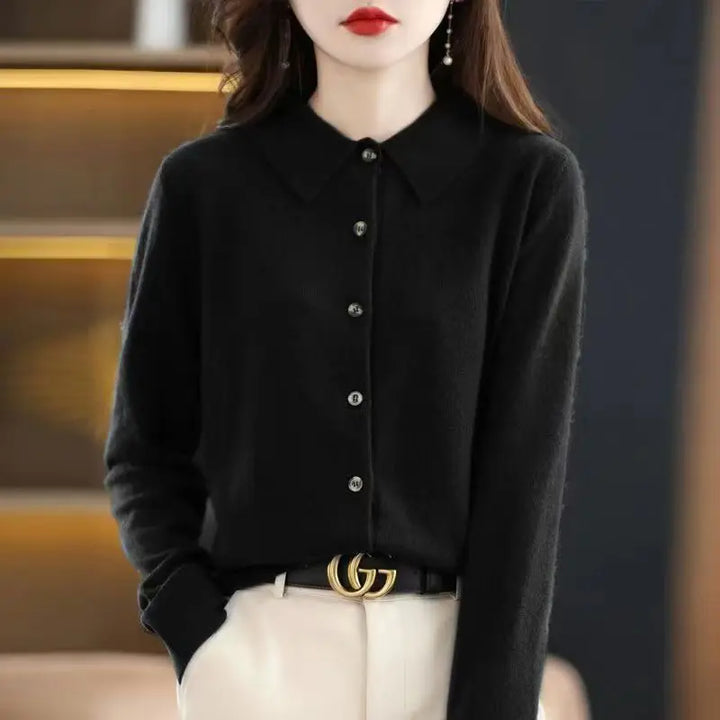Nora Polo Button Front Cardigan
