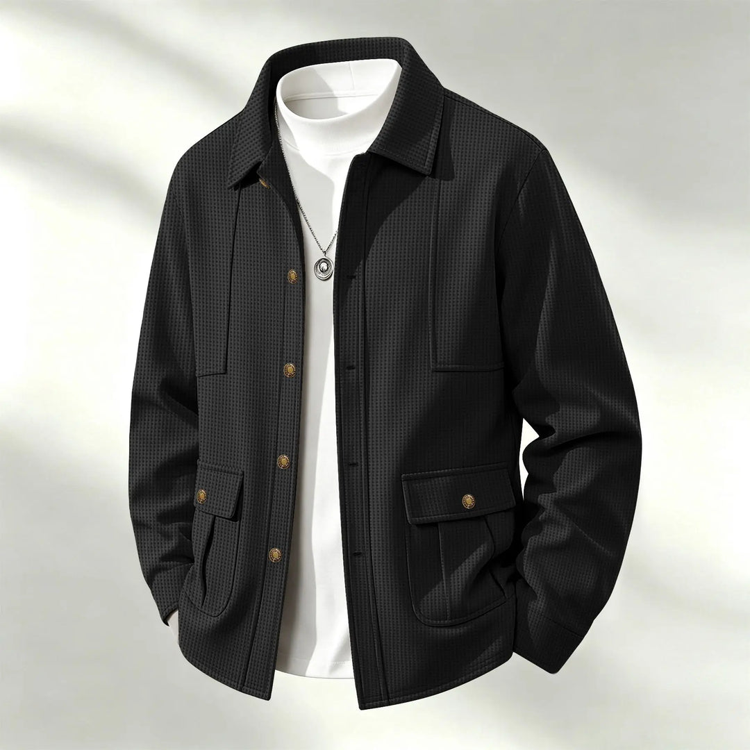 Lachlan Waffle Knit Shirt Jacket