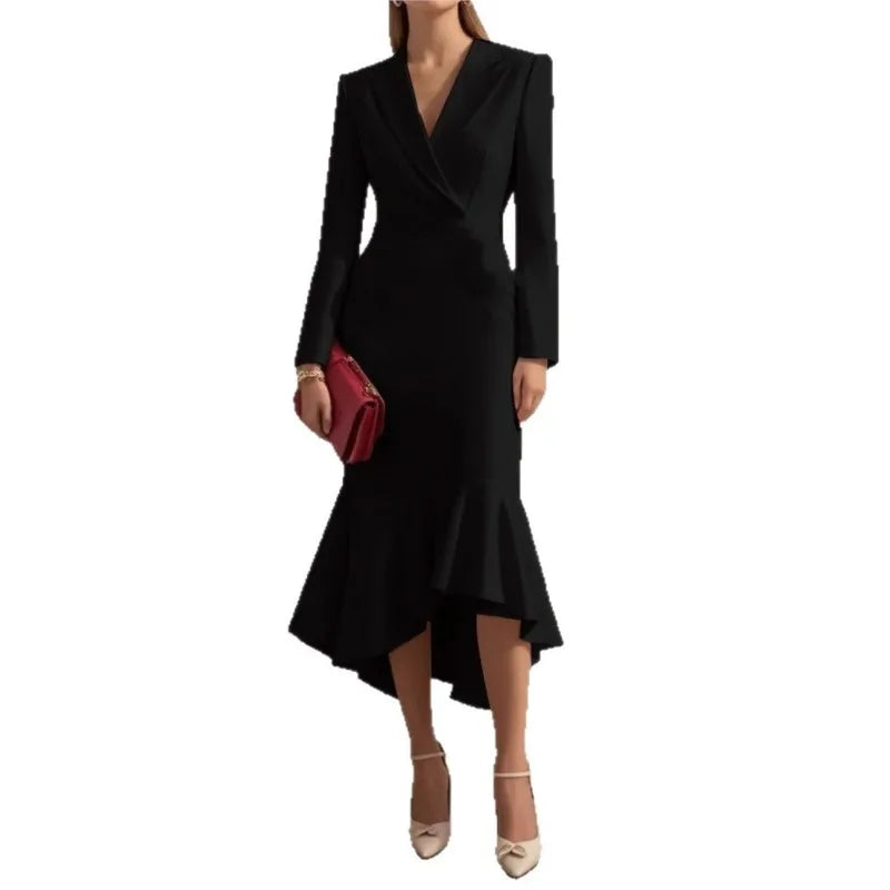 Palmer Notched Lapel Dress