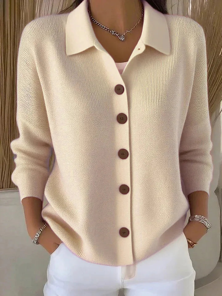 Marget Collared Knit Cardigan