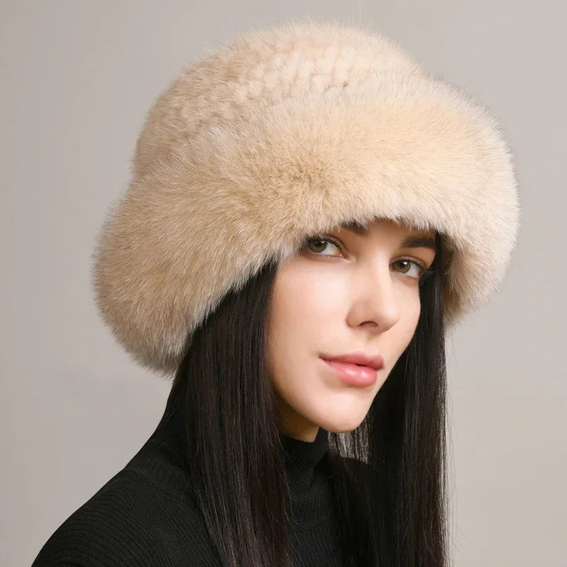 Sezane Pure Mink Beanie