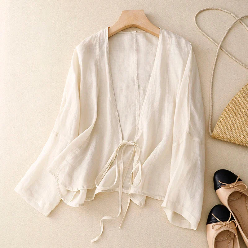 Lauren Cotton Wrap Top