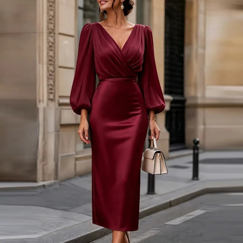 Theodora Satin Bodycon Dress