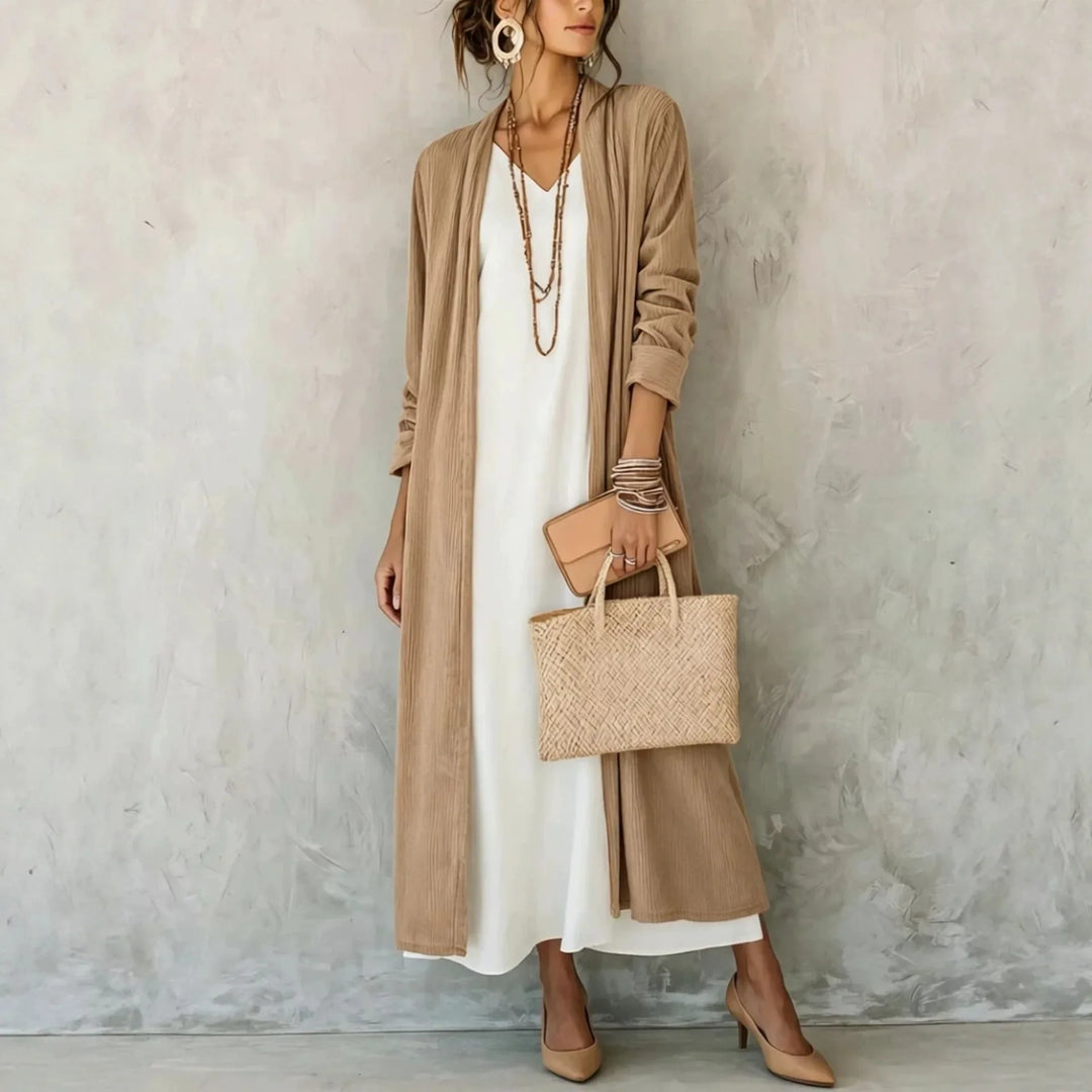 Delphine Corduroy Long Cardigan