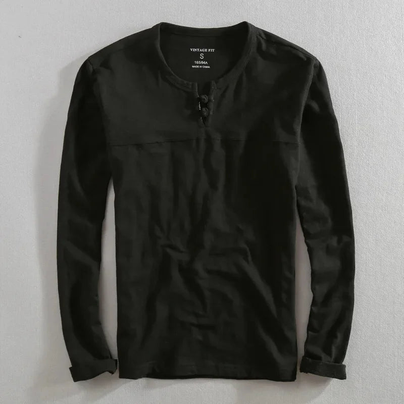 Roberto Long Sleeve Henley Shirt