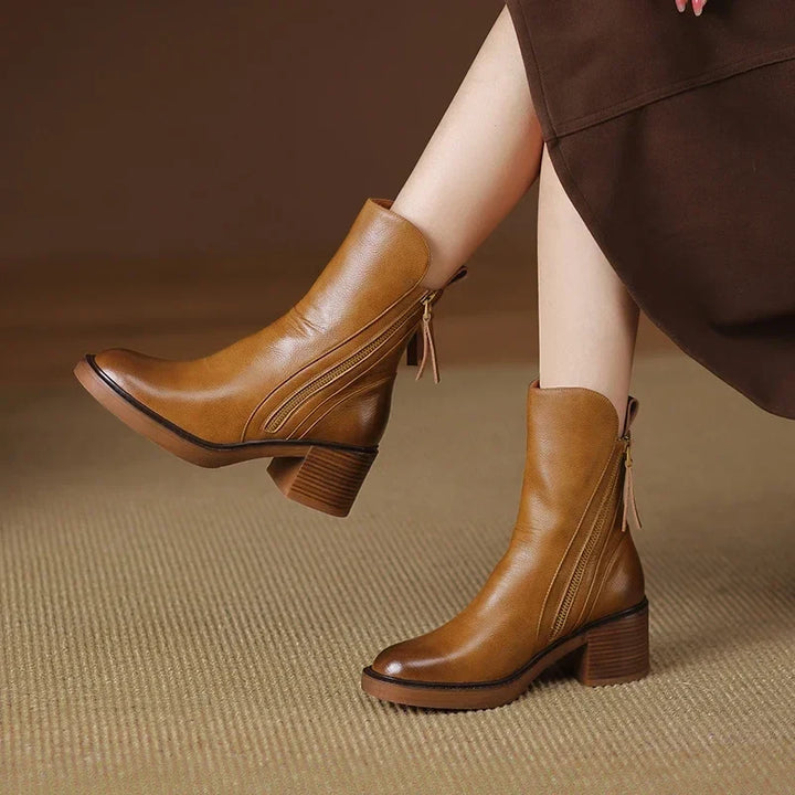 Anouk Leather Ankle Boots