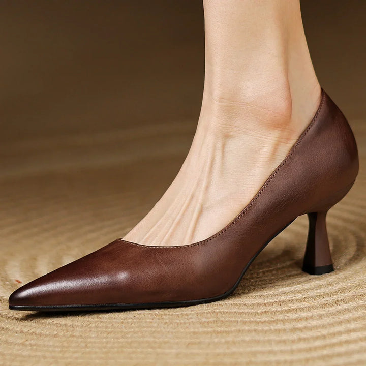 Frenchie Leather Pumps