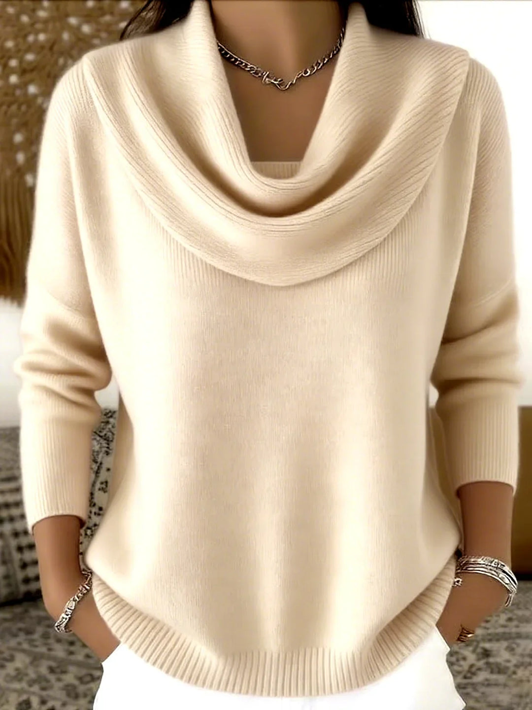 Clara Cowl Neck Knit Sweater