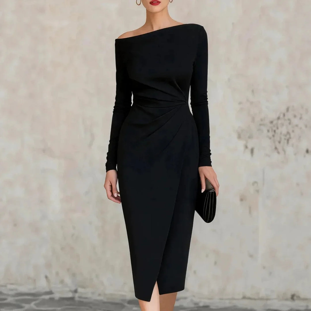 Adrienne Twisted Waist Midi Dress