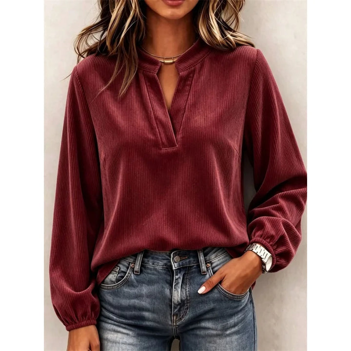 Silvana Notched Neck Blouse