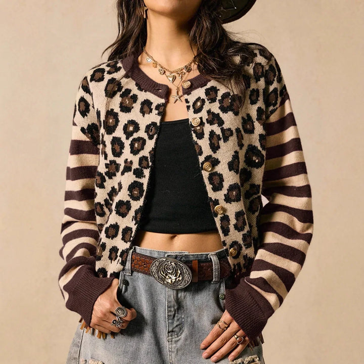 Verena Leopard Print Cardigan