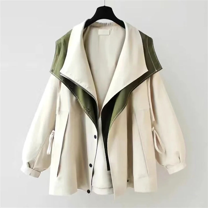 Amara Contrast Collar Trench