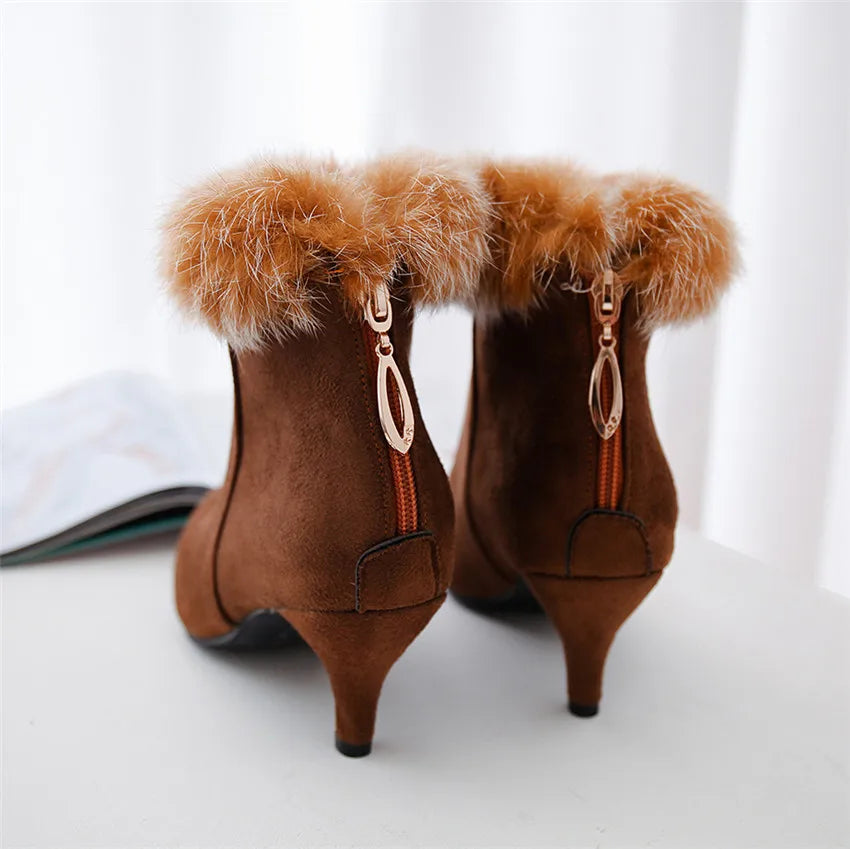Selene Fur Ankle Boots