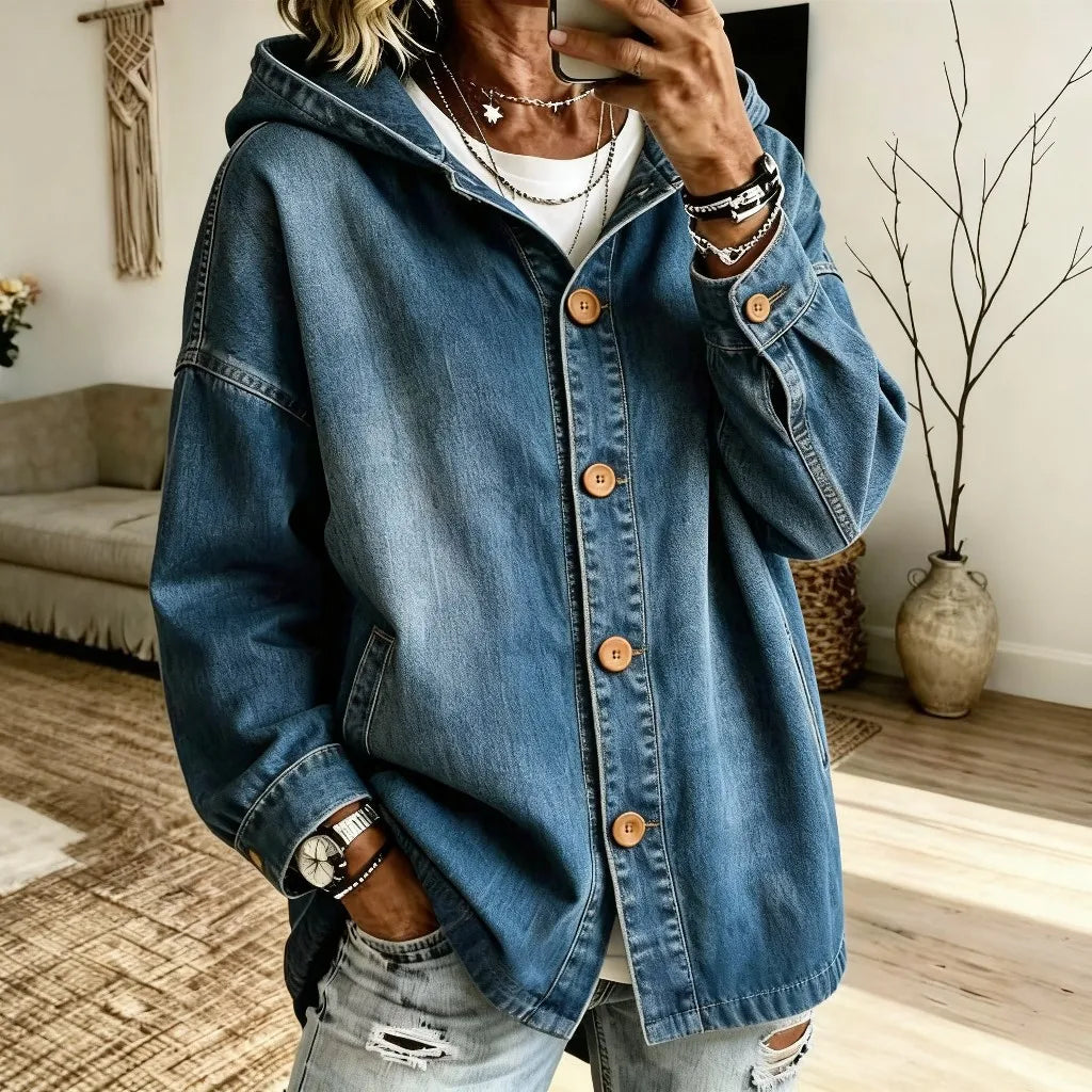 Francesca Hooded Denim Jacket