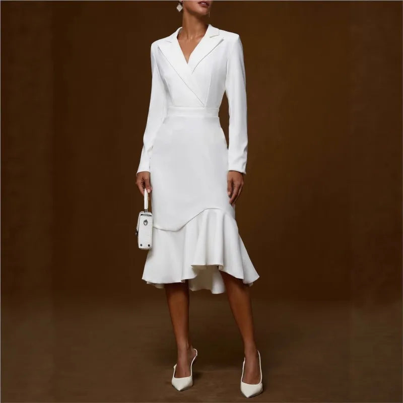 Palmer Notched Lapel Dress