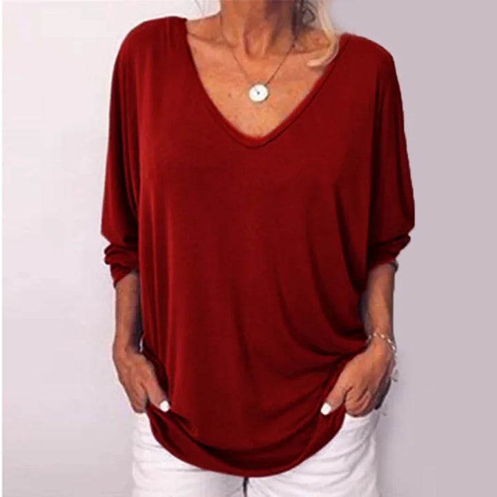 Simone V-Neck Button Top
