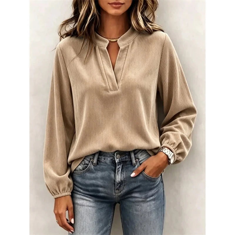 Silvana Notched Neck Blouse