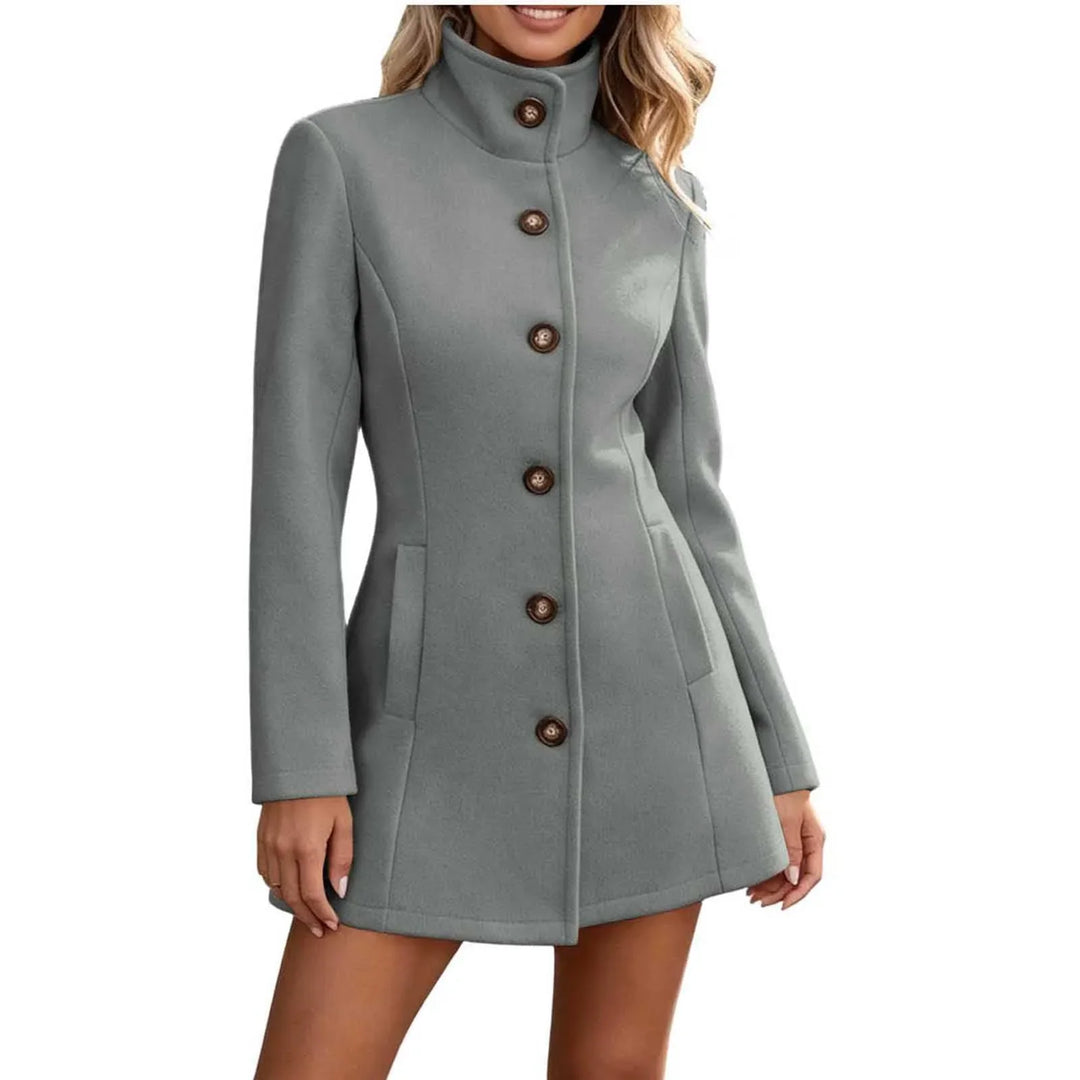 Vesper Stand Collar Peacoat