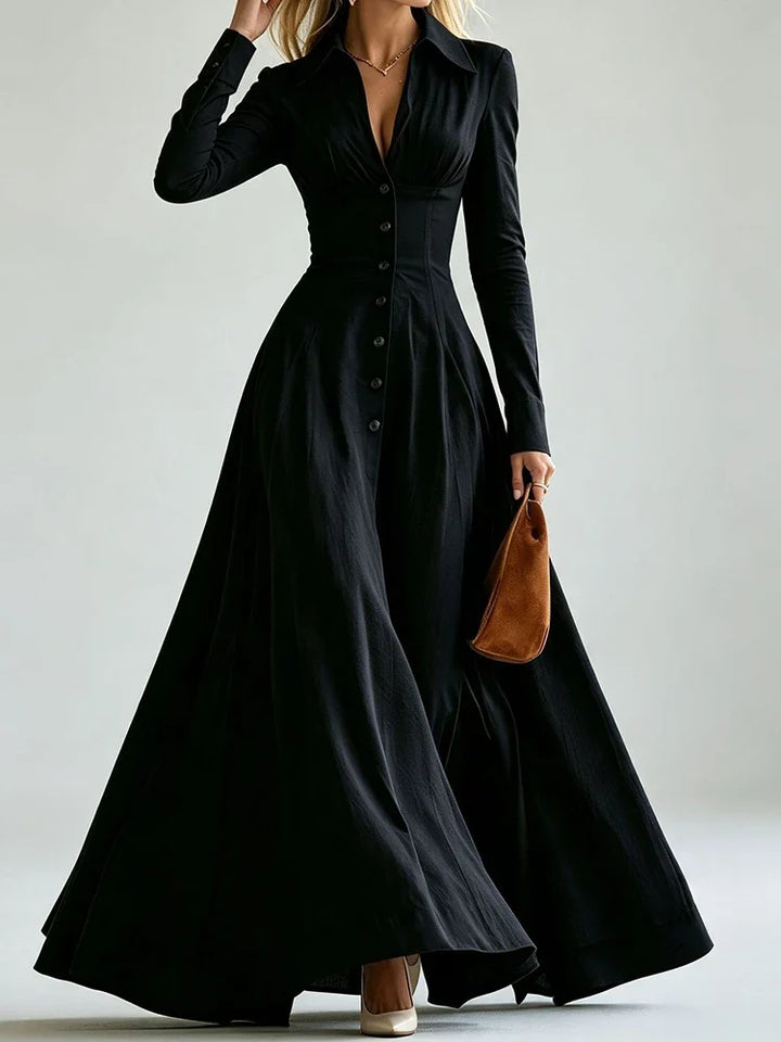 Clemence Button Front Maxi Dress