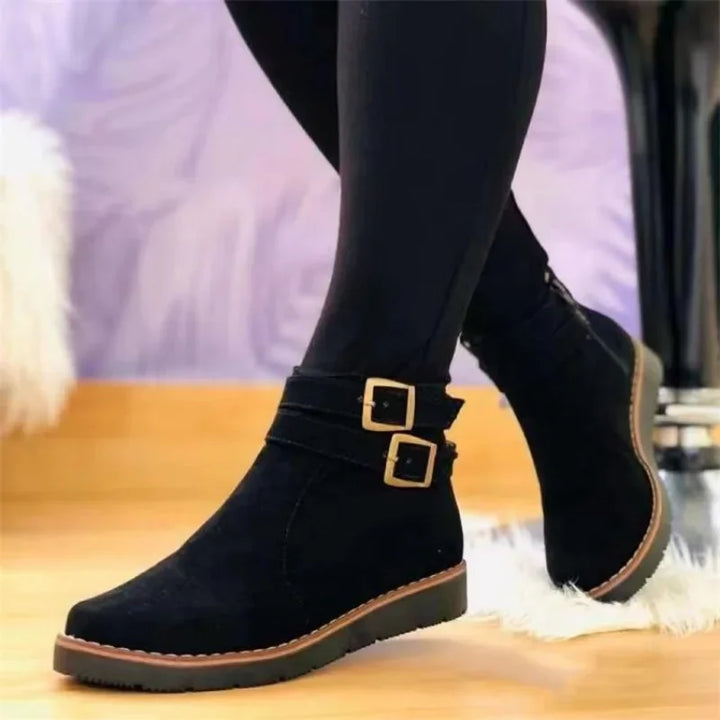 Marcelle Buckle Strap Ankle Boots
