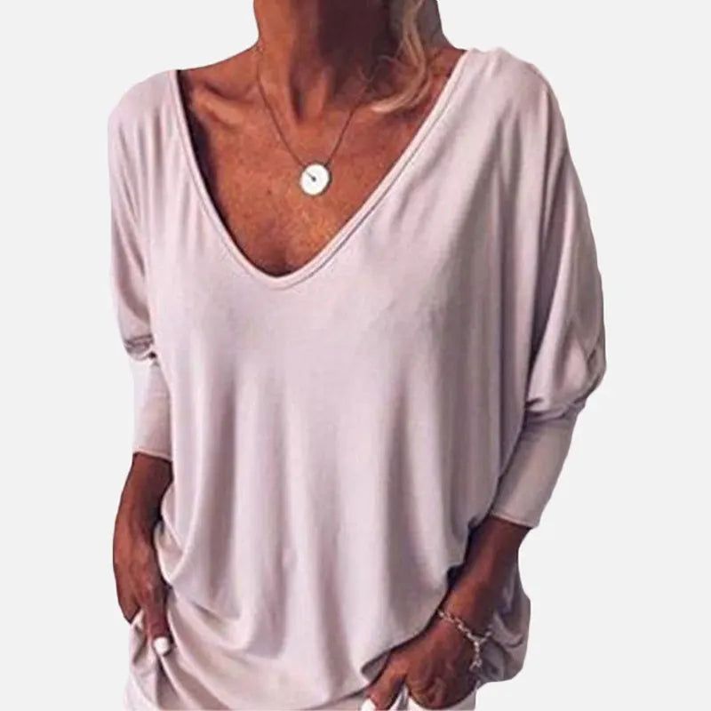 Simone V-Neck Button Top