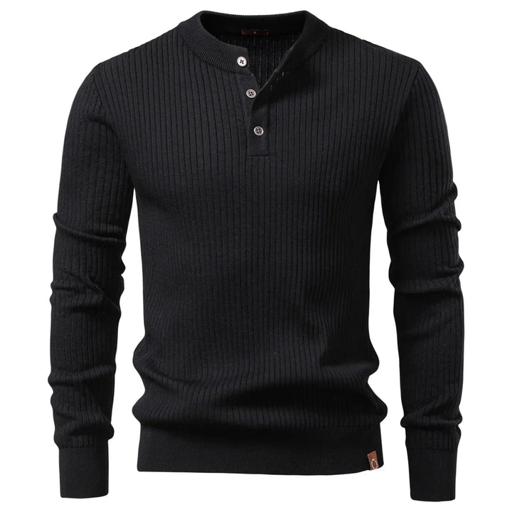Garrett Ribbed Knit Henley