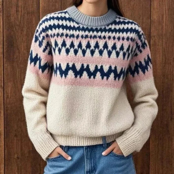 Nadine Fair Isle Crew Neck Sweater