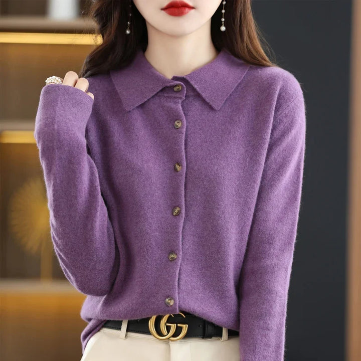 Nora Polo Button Front Cardigan