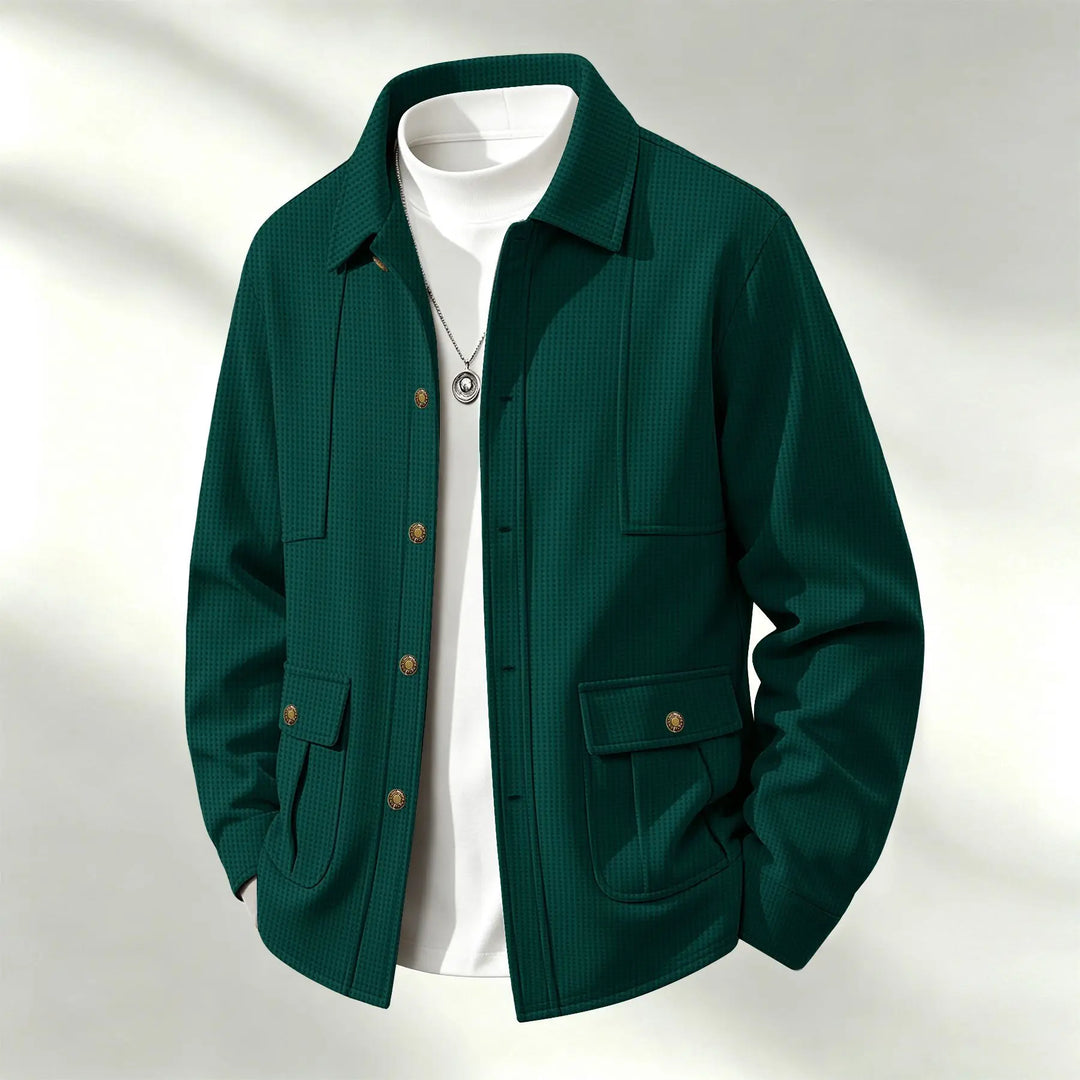 Lachlan Waffle Knit Shirt Jacket
