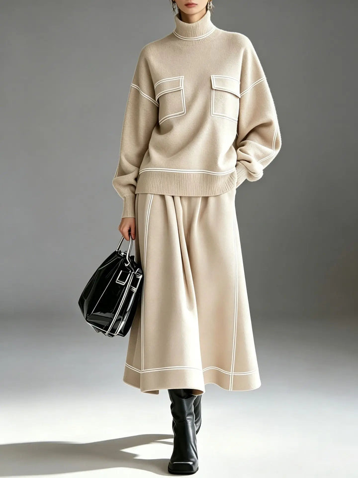 Marlene Turtleneck Skirt Set