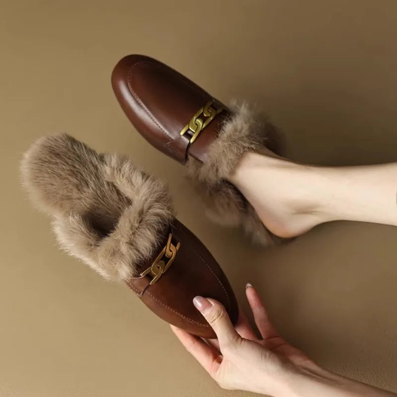 Vittoria Whisper Fur Mules