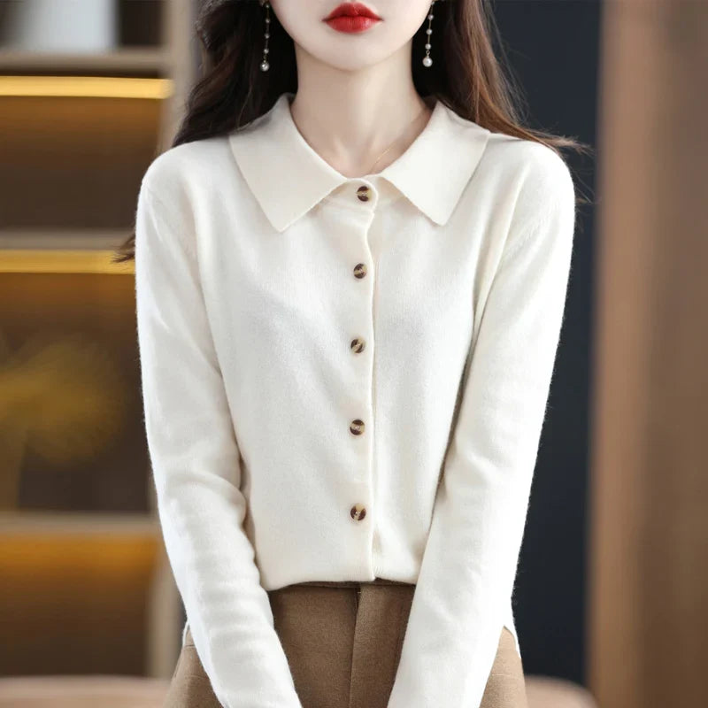 Nora Polo Button Front Cardigan