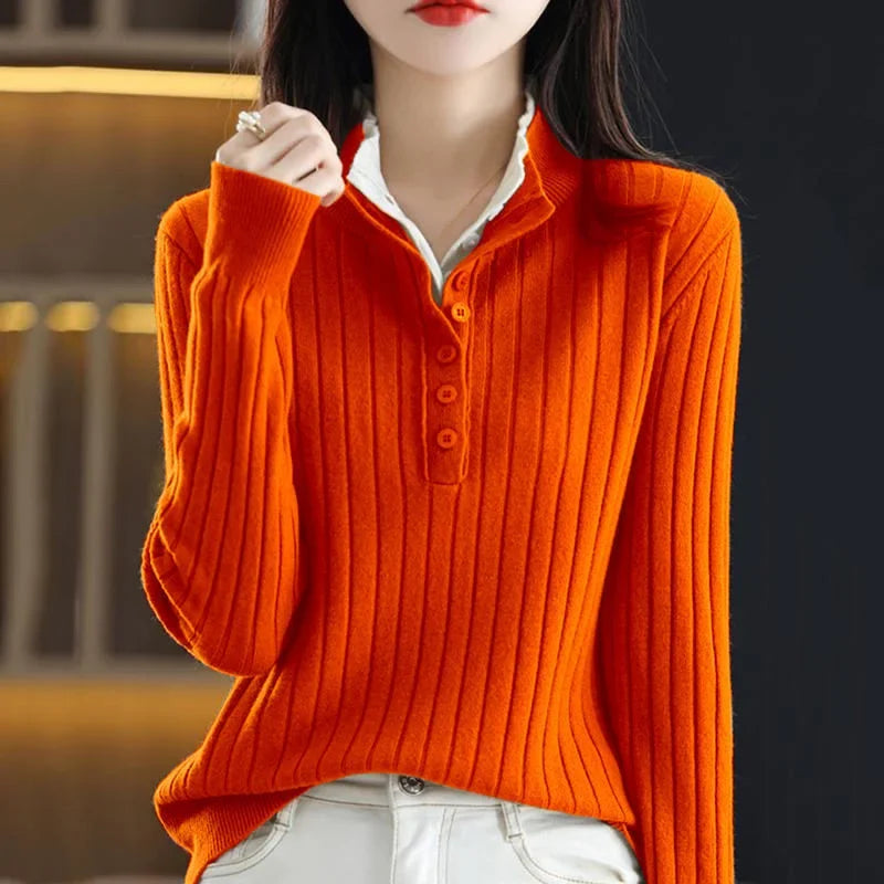 Juniper Button Up Ribbed Sweater
