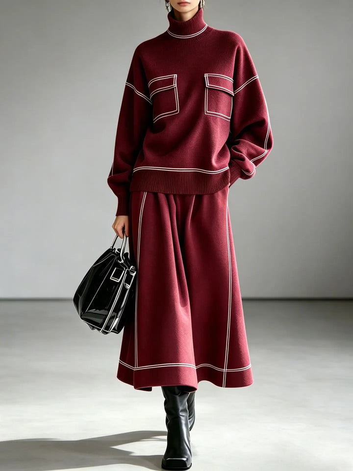 Marlene Turtleneck Skirt Set