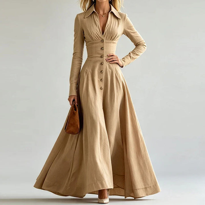 Clemence Button Front Maxi Dress