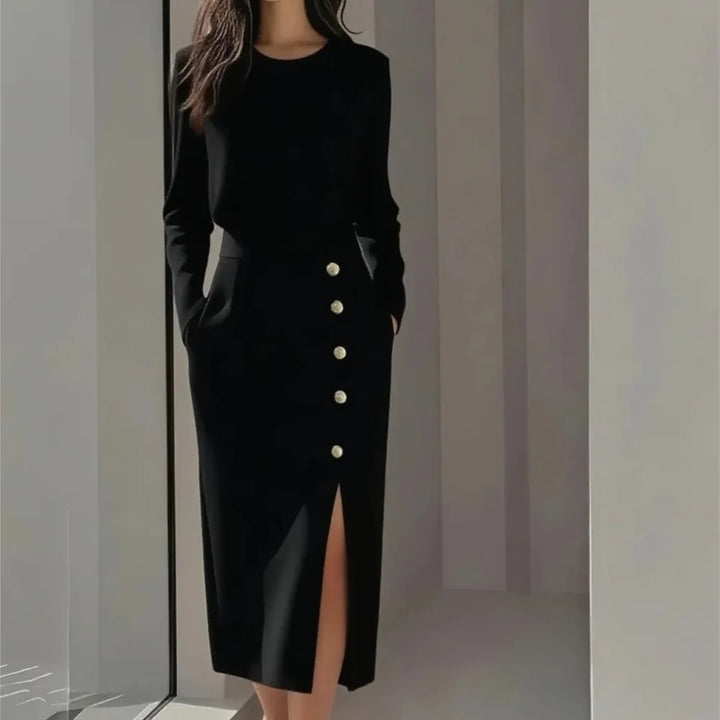 Amara Button Front Midi Dress
