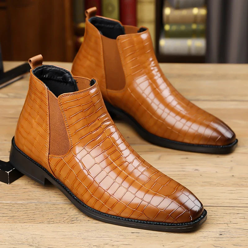 Harris Croc Embossed Chelsea Boot