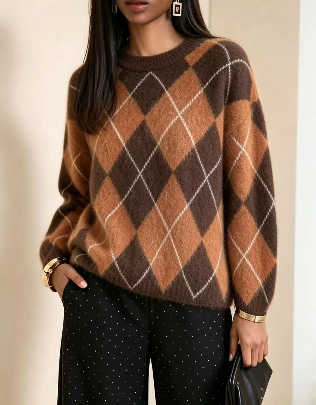 Linden Argyle Crew Sweater