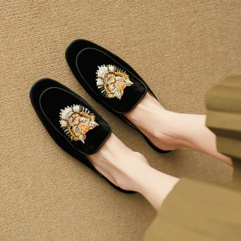 Delila Velvet Summer Mules