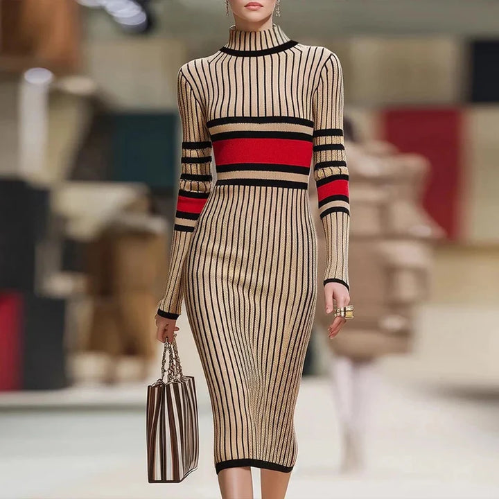 Xanthe Ribbed Knit Sweater Dress