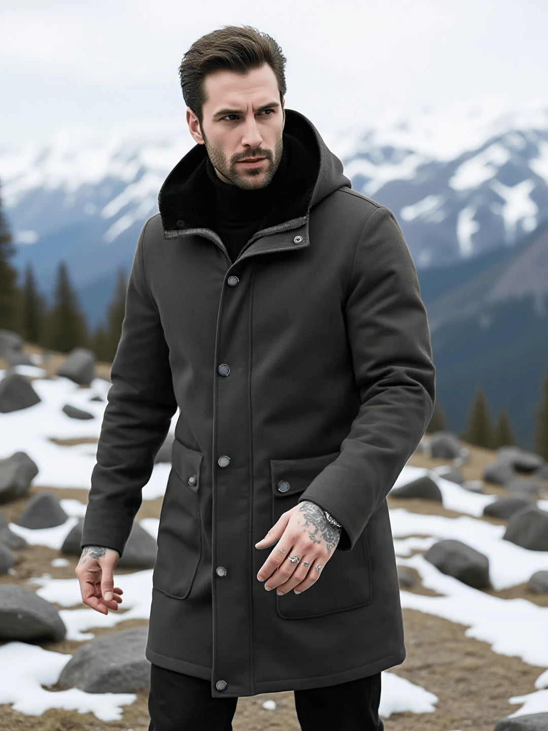 Marcello Fleece Hooded Coat